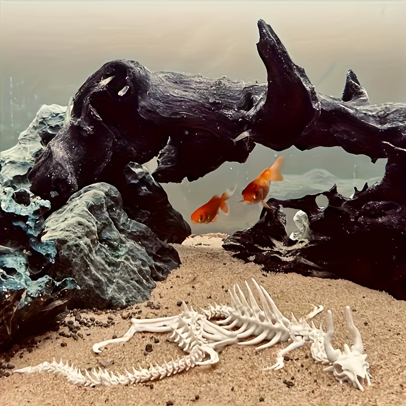 Aquarium Fish Games - 1pc Dragon-Shaped Fishbone Decoration Fish Tank