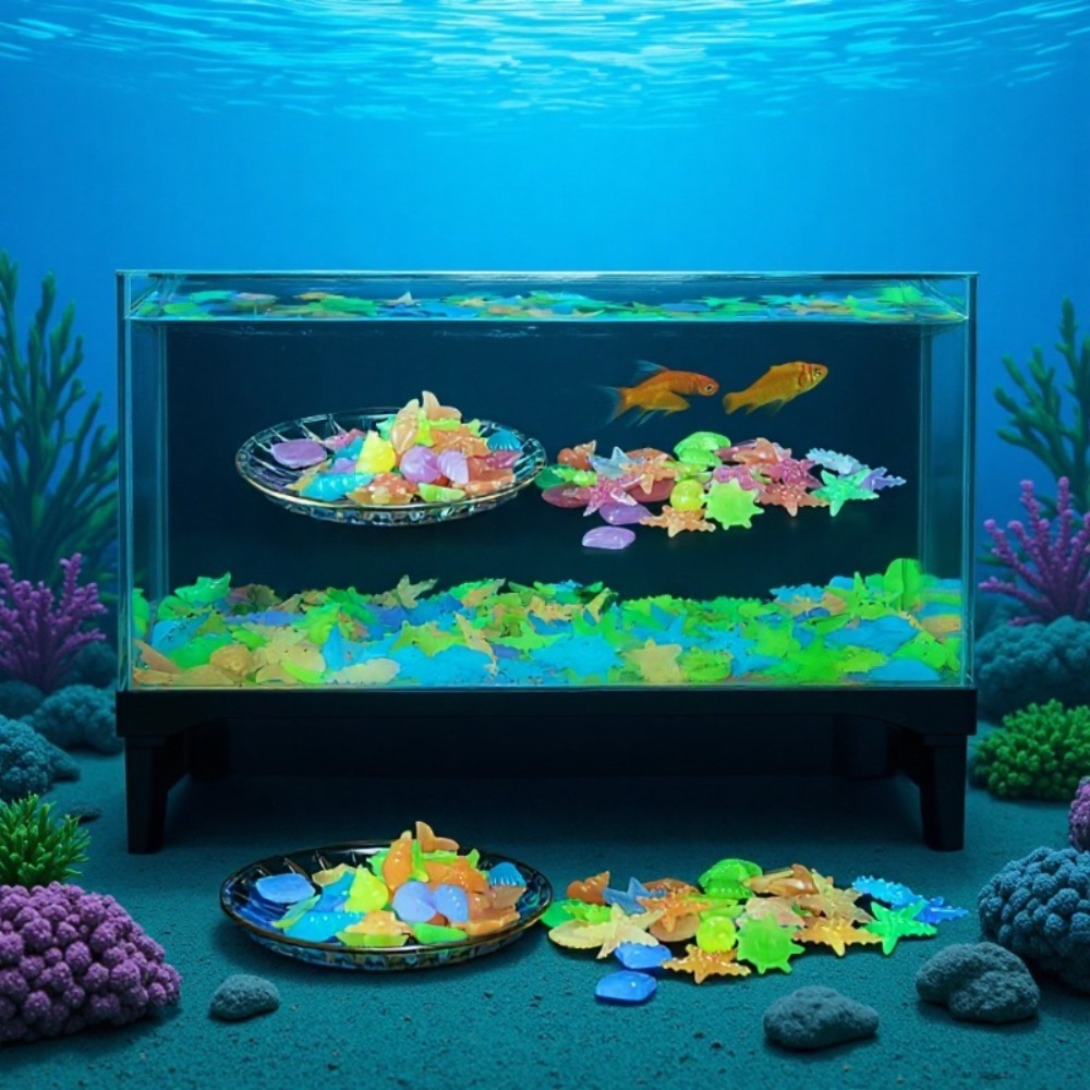 Aquarium Fish Types - Glowing Luminous Ocean Stones Fluorescent Conch