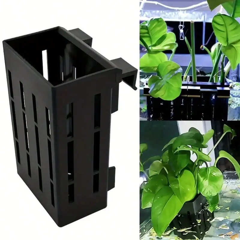 Aquarium Fish Black - Aquarium Plant Holder Black Plastic Basket