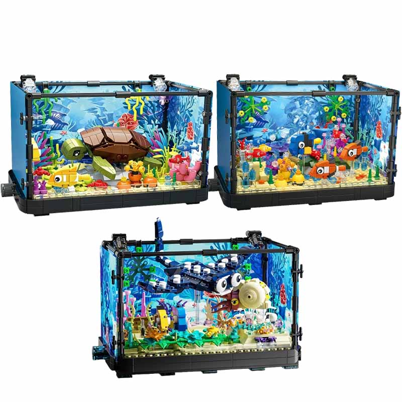 Aquarium Fish Types - Fish Tank Building Block Set with