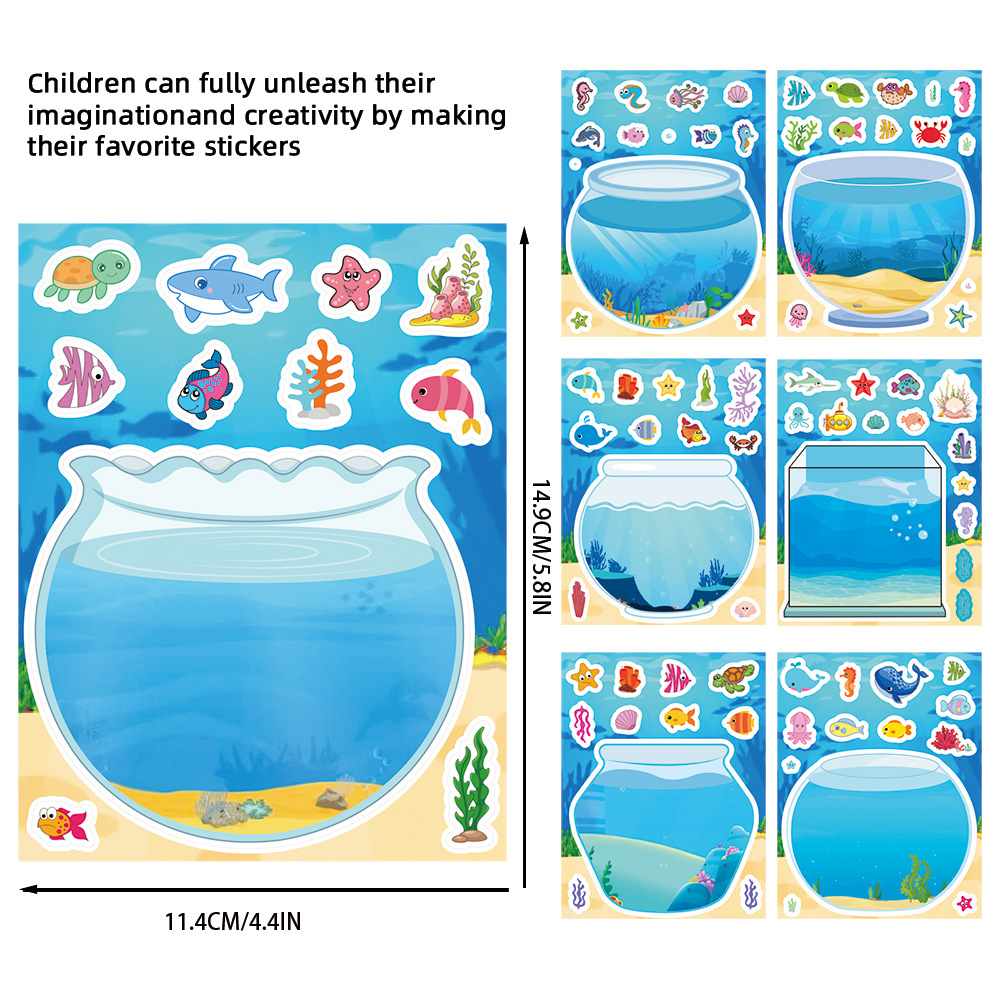 8/16Sheets Creative Fish Tank  - Aquarium Fish Games recension och pris