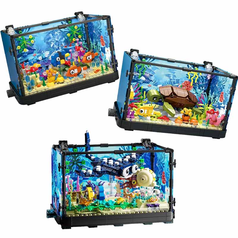 Fish Tank Building Block Set w - Aquarium Fish Games recension och pris