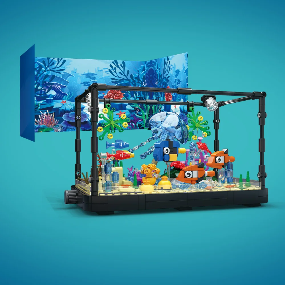 Fish Tank Building Block Set w - Aquarium Fish Games recension och pris
