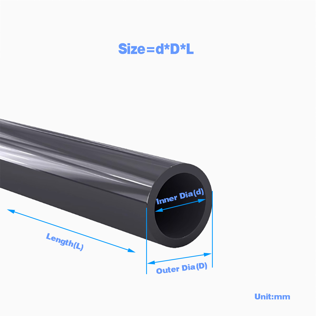 Black PVC Plastic Pipe Hollow  - Aquarium Fish Black recension och pris