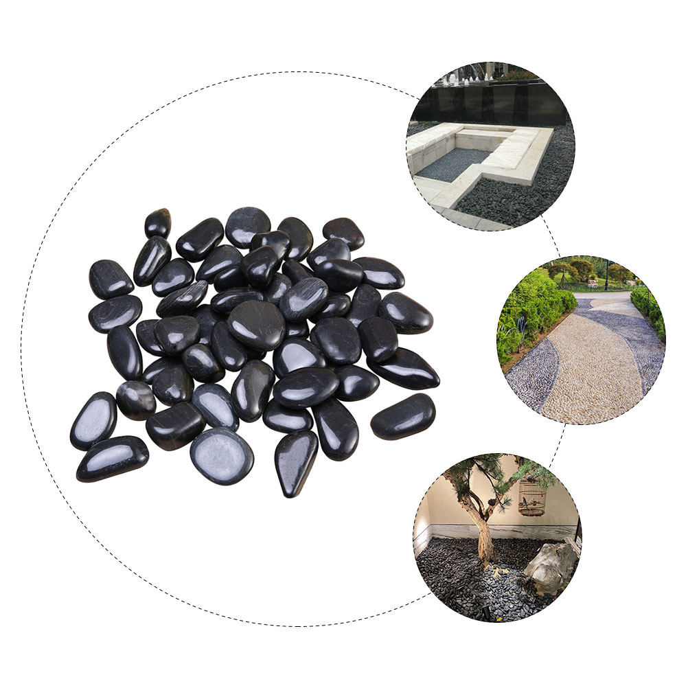 1Set Aquarium Pebbles Natural  - Aquarium Fish Black recension och pris