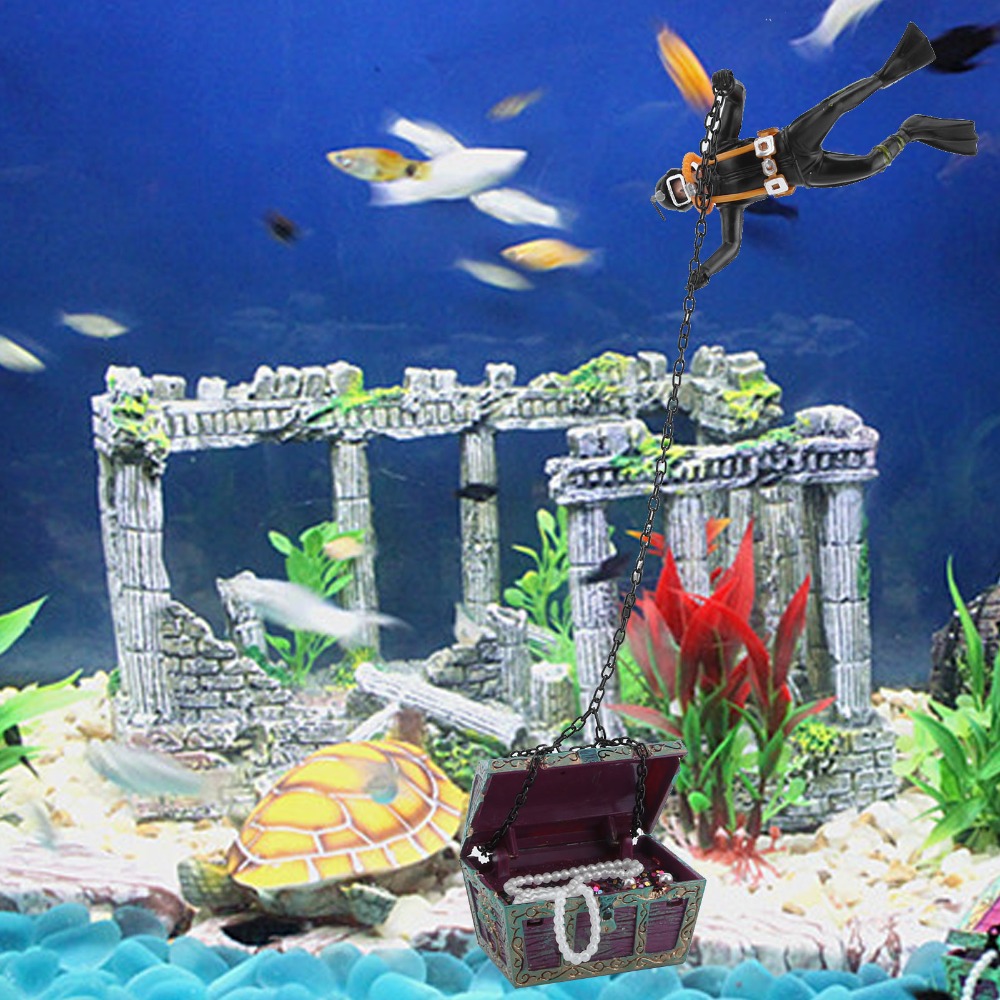 Resin Aquarium Ornament Live-A - Aquarium Fish Black recension och pris