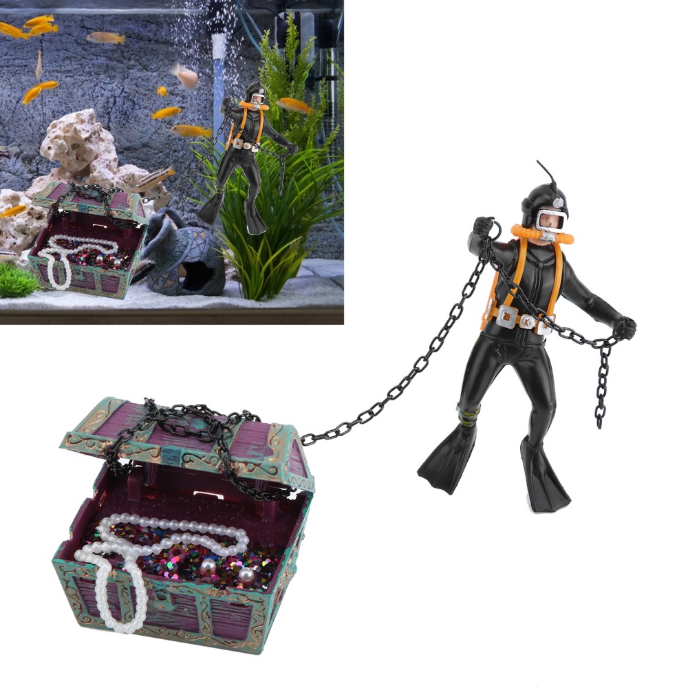 Resin Aquarium Ornament Live-A - Aquarium Fish Black recension och pris