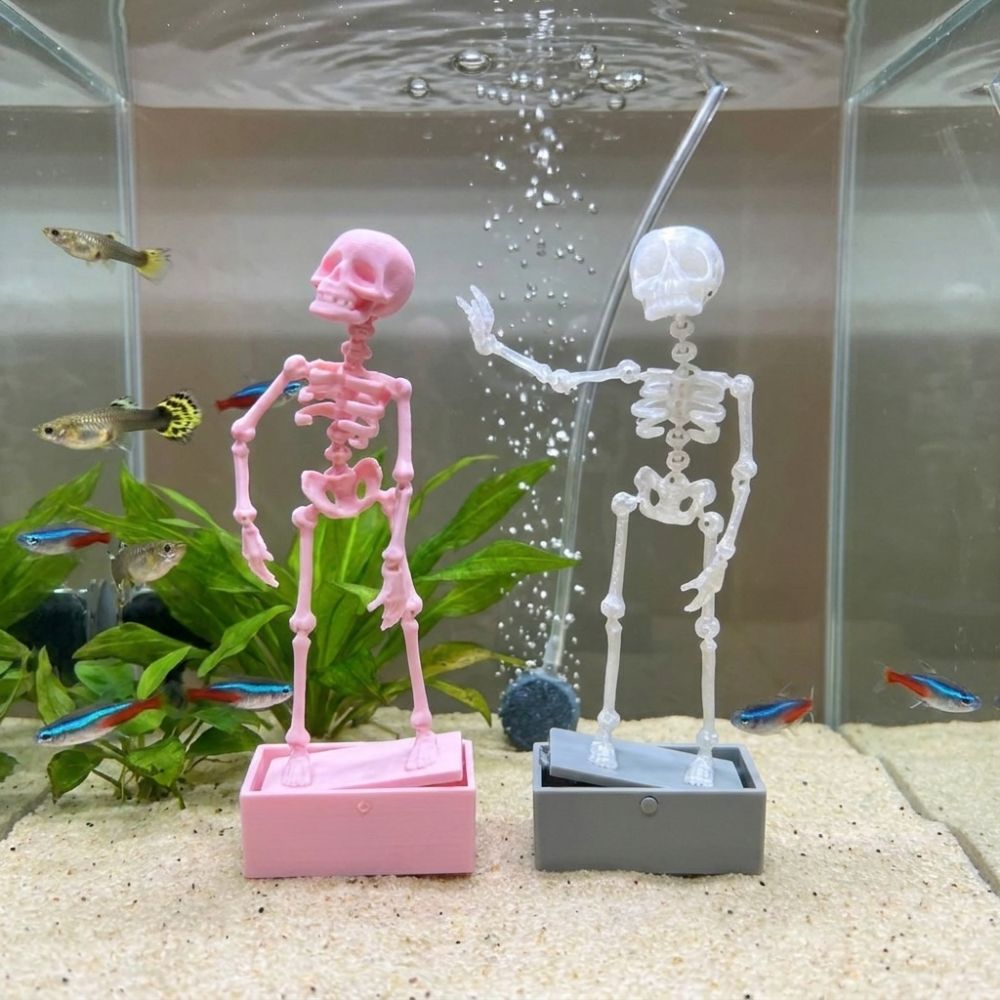 3D Printed Dancing Skeleton Aq - Aquarium Fish Diseases recension och pris