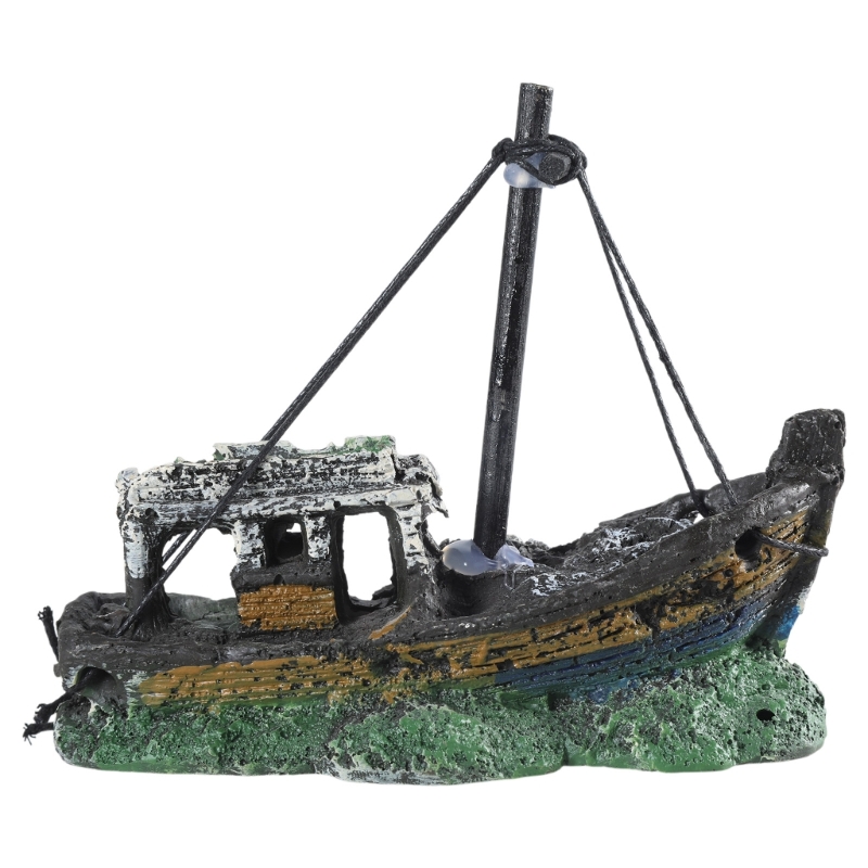 Aquarium Sunken Ship Decoratio - Aquarium Fish Games recension och pris